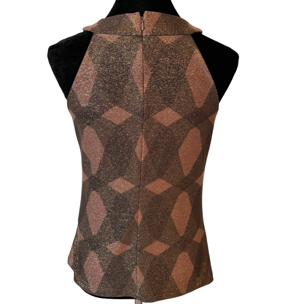 Elie Tahari Metallic Bronze Top XS - Picture 5 of 6